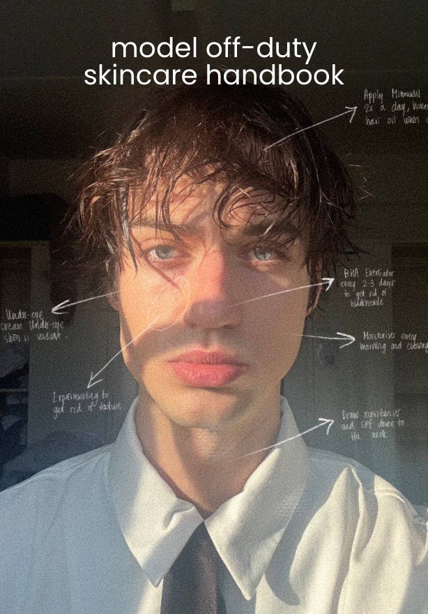@martinruzi model off-duty skincare handbook